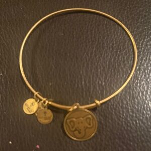 Alex and Ani Gold Elephant Charm Bracelet